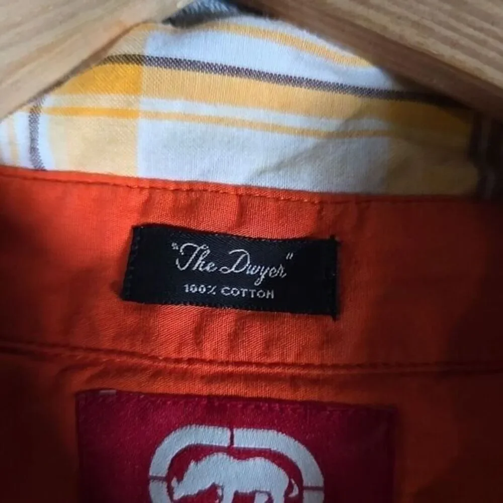 Vintage Ecko Shirt Mens XXL Yellow The Dwyer Plaid Button Up Gorpcore Streetwear